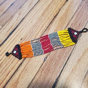 Vintage hanxmade African Beaded Bracelet